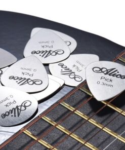 Standard Heart Shape Heavy 0.3 mm Stainless Steel Guitar Picks