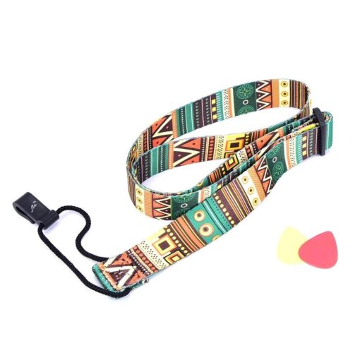 Adjustable Folk Printed Ukulele Strap Belt Sling With Hook Ukulele Accessories